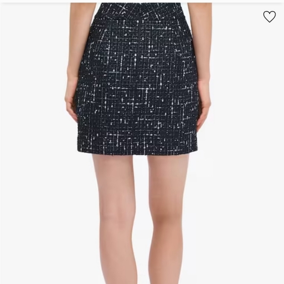 Kate Spade New York 6 Embellished Tweed Skirt Black Silver - Picture 3 of 14
